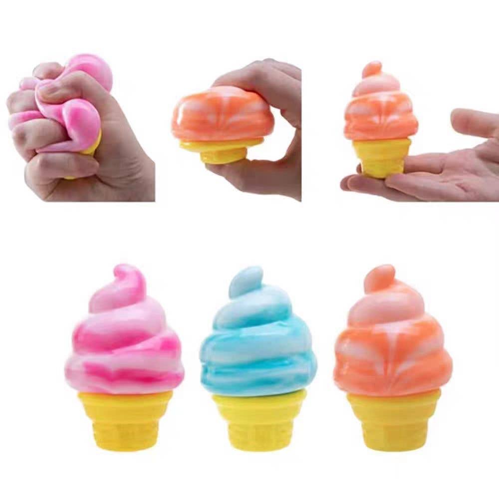 Heart Shake - Ice Cream Cone TPR Sensory Squeeze Toy