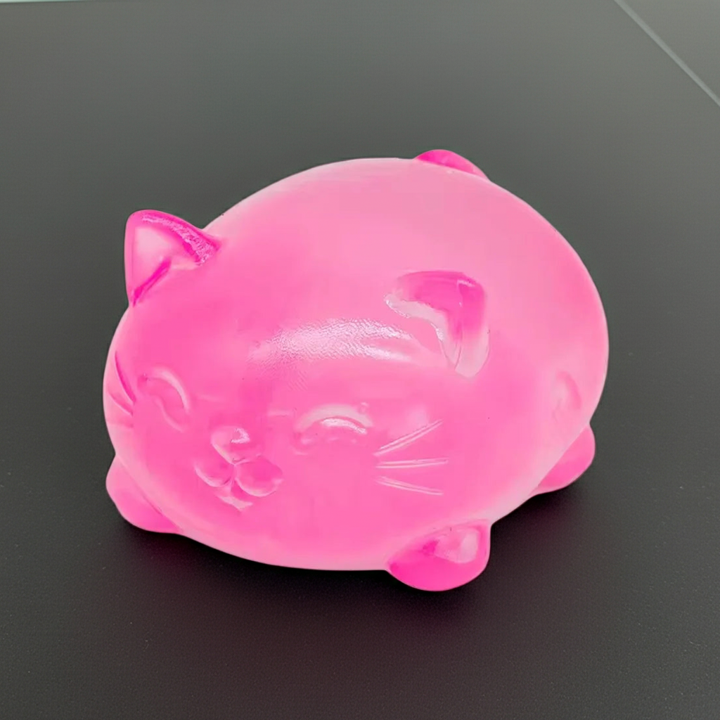 1Pc Mini Cute Cat Maltose Decompression Toy Non Stick Odorless Non-toxic Fun Toy Pressure Relief Tool For Adults and Students