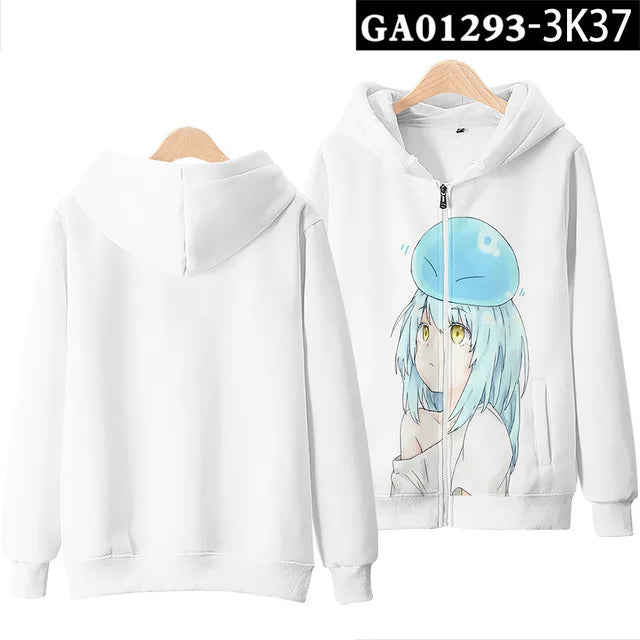 Anime Rimuru Tempest Hooded Hoodies Men Women Long Sleeve Sweatshirt Streetwear Clothes Cosplay Costume