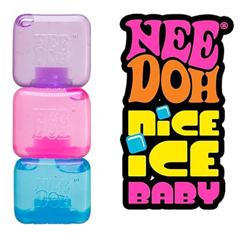 Nee Doh Nice Cube Sensory Stress Reliever Fidget Toy, Anxiety Relief & Focus Desk Toy, Squeeze Sensory Cube for Adults & Kids