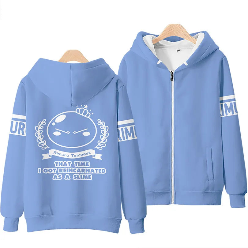 Anime Rimuru Tempest Hooded Hoodies Men Women Long Sleeve Sweatshirt Streetwear Clothes Cosplay Costume