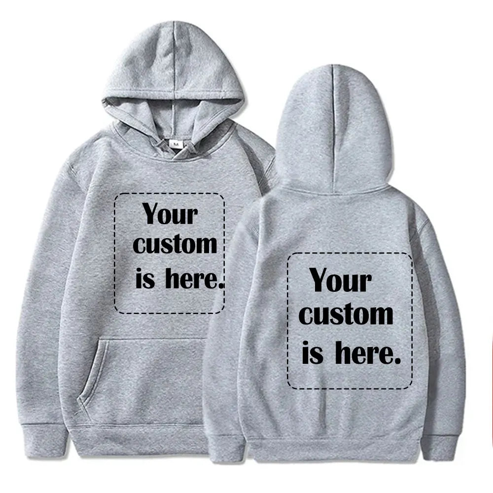 2024 New Custom Hoodie Diy Text Couple Friends Family Design Image Print Clothing Sports Autumn Leisure Harajuku Hoodies