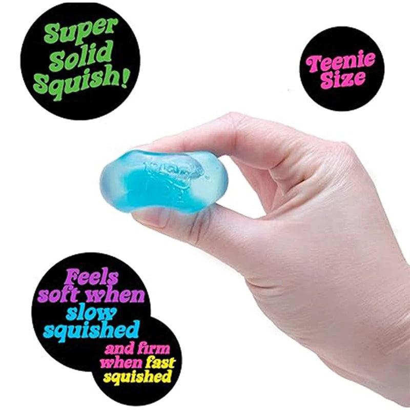 Nee Doh Cube Squeeze Toy, Soft Squeeze Stress Relief Fidget Toy, Sensory Decompression Toy for Kids & Adults Anxiety Relief