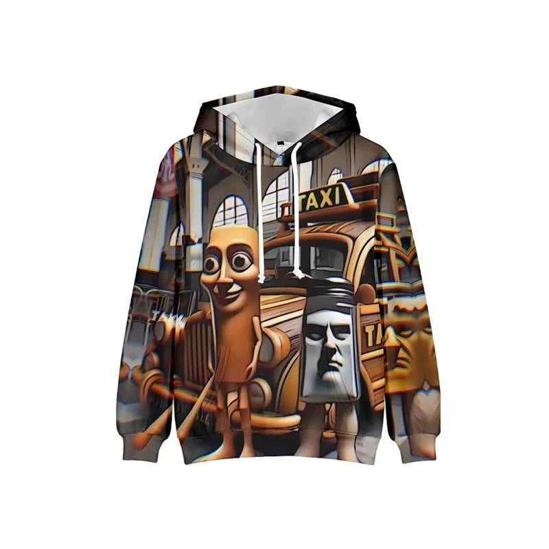 Tung Tung Tung Sahur Funny Baseball Bat Meme Hoodie Men's Fashion Humor Style Graphic Sweatshirts Harajuku Fashion Kids Hoodies