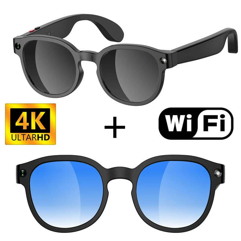 2026 AI Smart Glasses AI Translation 8MP HD Camera 4K Shooting Image Conversation Recording Listening To Music Smart Glasses