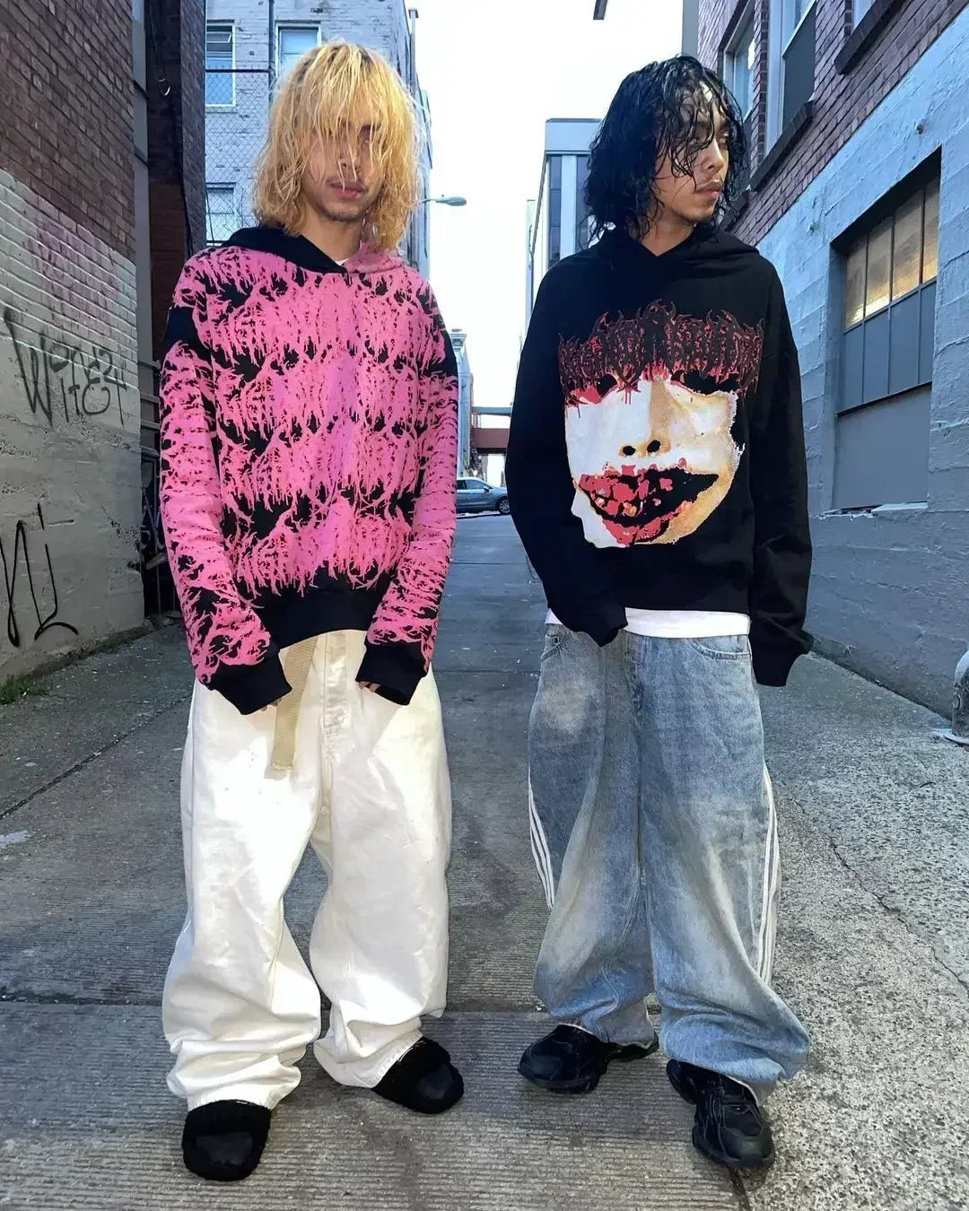 Harajuku Hoodies Women Goth Streetwear Tops Gothic Grunge Couples Sweatshirt Drolandmiller Oversized Hoodie Y2k Clothes