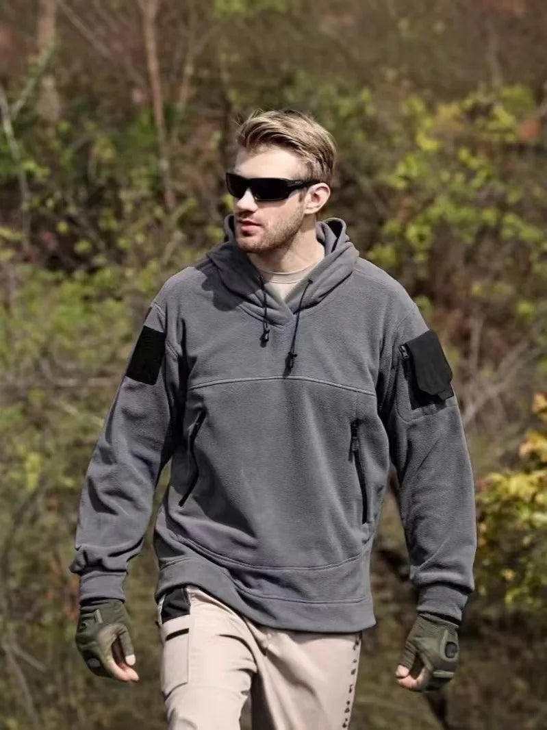 Hoodies for Man 2025 New Men's Tactical Outdoor Men's Hoodie Autumn Winter Thick Hooded Jacket Multifunctional Casual Sportswear
