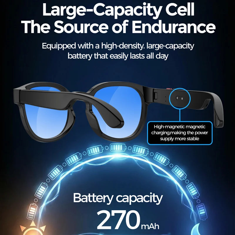 2026 AI Smart Glasses AI Translation 8MP HD Camera 4K Shooting Image Conversation Recording Listening To Music Smart Glasses