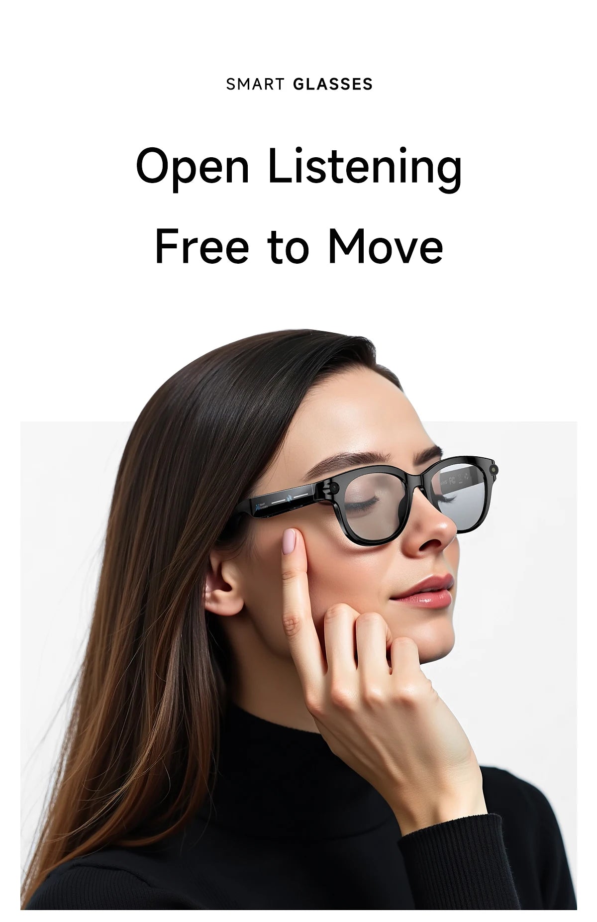 2026 AI Smart Glasses for Men Women 200W HD Camera 1080P Video AI Voice Assistant Translation Music Playback LED Flashlight