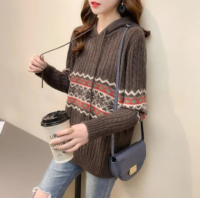 Hoodies Sweatshirt For Women Baggy Sweater Long Sleeve Korean Fashion High Quality Coat Emo Loose Ethnic Style Woman Hooded Tops