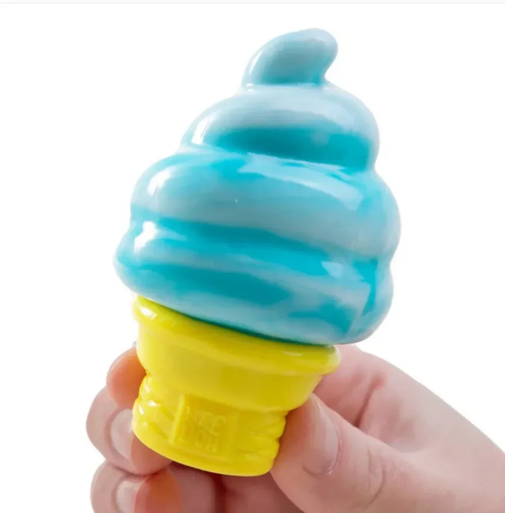 New Nee-doh Nice Cream Cone Colorful Ice Cream Shaped Sensory Stress Reliever Fidget Tool for Anxiety & Focus for Adults & Kids