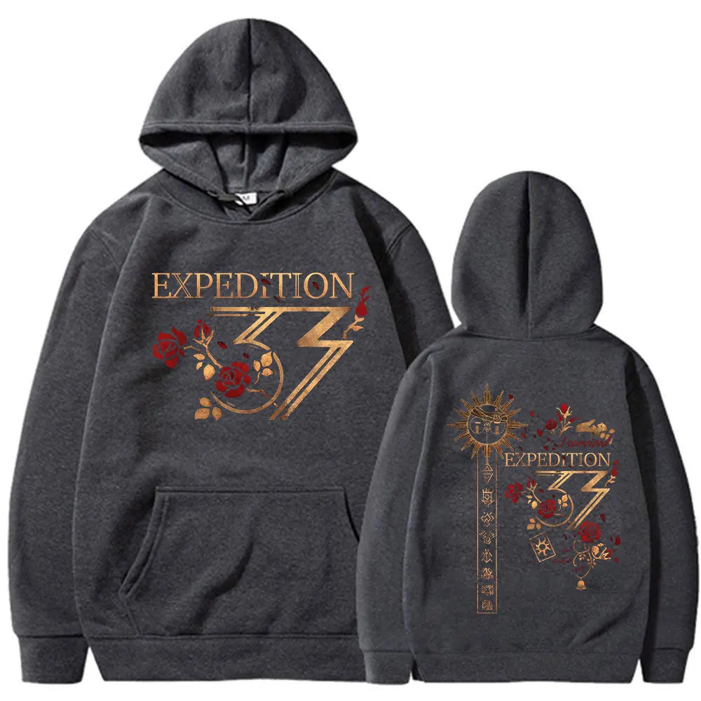 Esquie Game Clair Obscur Expedition 33 Hoodies Men's Clothing Casual Long Sleeves Hooded Sweatshirts Oversized Hoodie Streetwear
