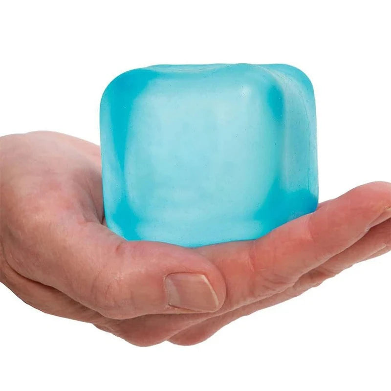 Nee Doh Nice Cube Sensory Stress Reliever Fidget Toy, Anxiety Relief & Focus Desk Toy, Squeeze Sensory Cube for Adults & Kids