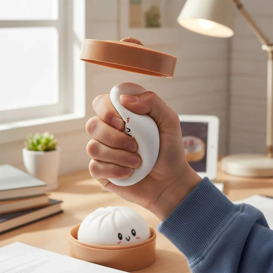 High-quality Soft Dumpling Squishy: Transparent Colorful Squeeze Toy, ASMR Stress Relief Ball, Sensory Fidget Toy For People