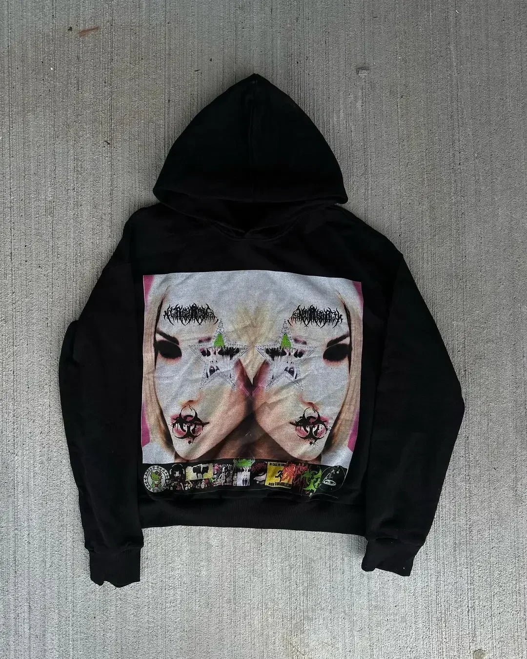 Harajuku Hoodies Women Goth Streetwear Tops Gothic Grunge Couples Sweatshirt Drolandmiller Oversized Hoodie Y2k Clothes