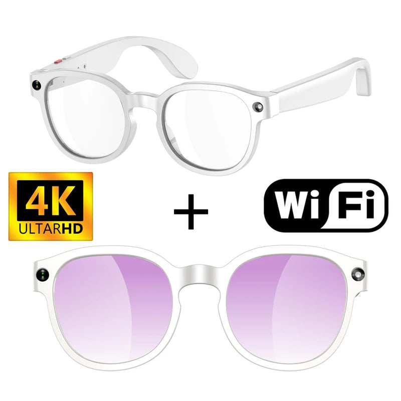 2026 AI Smart Glasses AI Translation 8MP HD Camera 4K Shooting Image Conversation Recording Listening To Music Smart Glasses