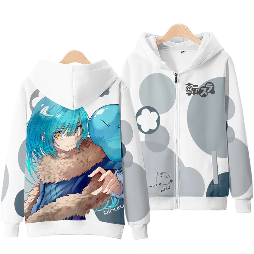 Anime Rimuru Tempest Hooded Hoodies Men Women Long Sleeve Sweatshirt Streetwear Clothes Cosplay Costume
