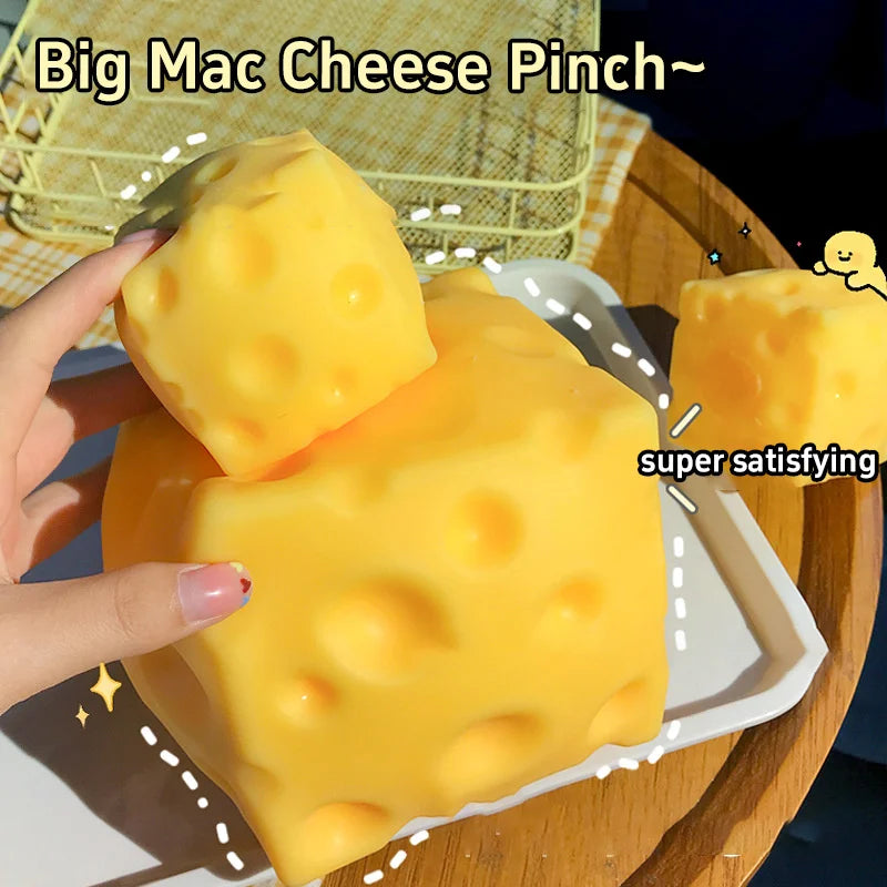 2026 Needoh Squishy Square Cheese Squeeze Toys Slow Rebound Stress Relief Sensory Toy Soft Butter Cheese Party Toy New