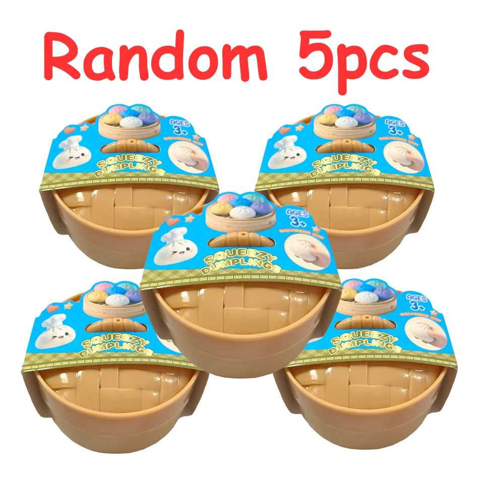 Colorful Simulated Dumpling Squishy Blind box Relaxing Relieve Anxiety Antistress Enhance Happiness Rebound Squeeze Reliever Toy