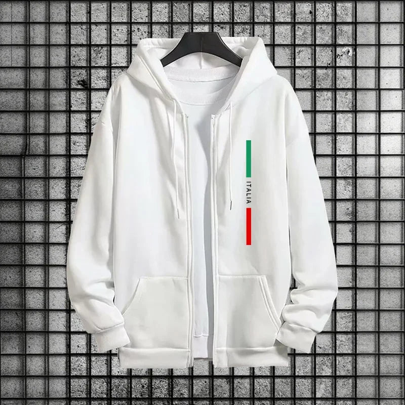 Hoodies Autumn Winter Men Sweatshirts Fashion Daily Men's Tracksuit Single Piece Sports Pants and Sportswear Zip Up Top Cardigan