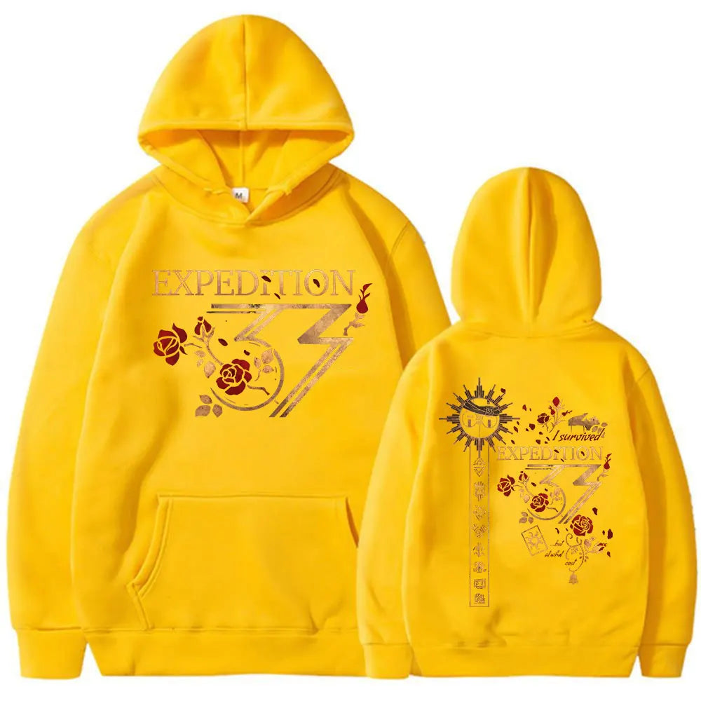 Esquie Game Clair Obscur Expedition 33 Hoodies Men's Clothing Casual Long Sleeves Hooded Sweatshirts Oversized Hoodie Streetwear