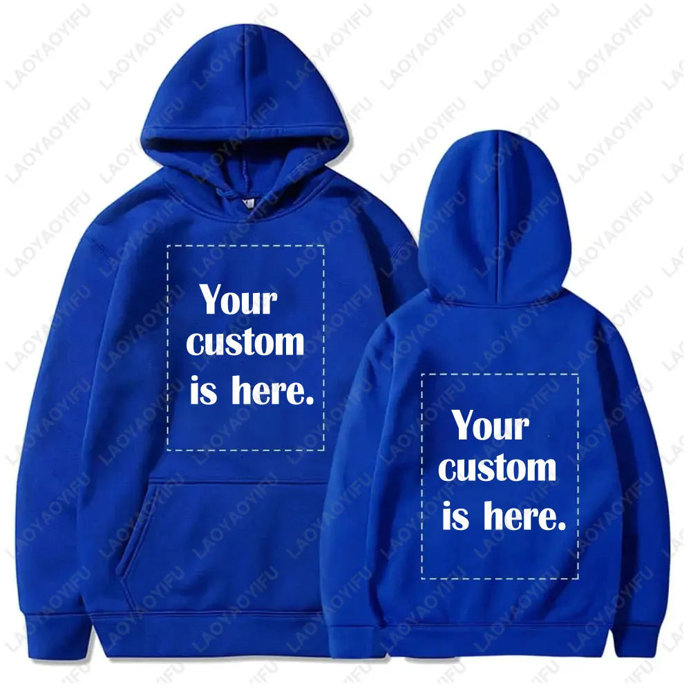 2024 New Custom Hoodie Diy Text Couple Friends Family Design Image Print Clothing Sports Autumn Leisure Harajuku Hoodies