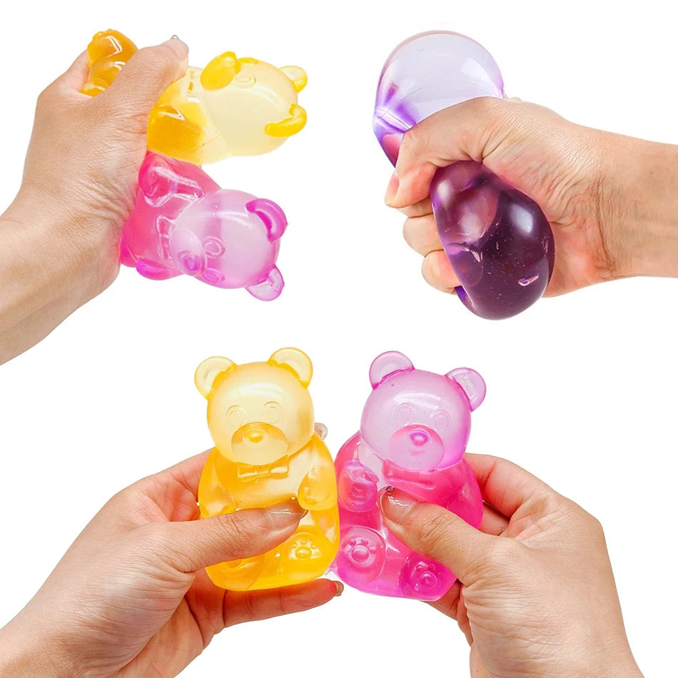Nee doh Nice Cube,Cute Bear Maltose,Stress Resistant Toy That Relieve Anxiety,Relax And Grip Desktop Decorative With Box Gifts