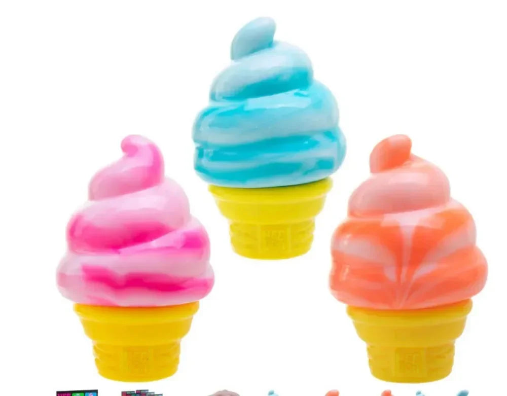 New Nee-doh Nice Cream Cone Colorful Ice Cream Shaped Sensory Stress Reliever Fidget Tool for Anxiety & Focus for Adults & Kids
