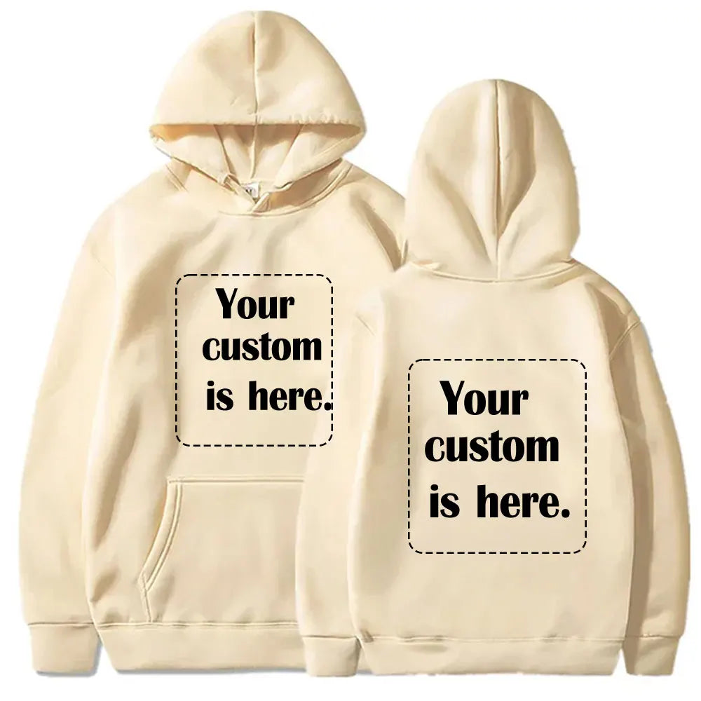 2024 New Custom Hoodie Diy Text Couple Friends Family Design Image Print Clothing Sports Autumn Leisure Harajuku Hoodies