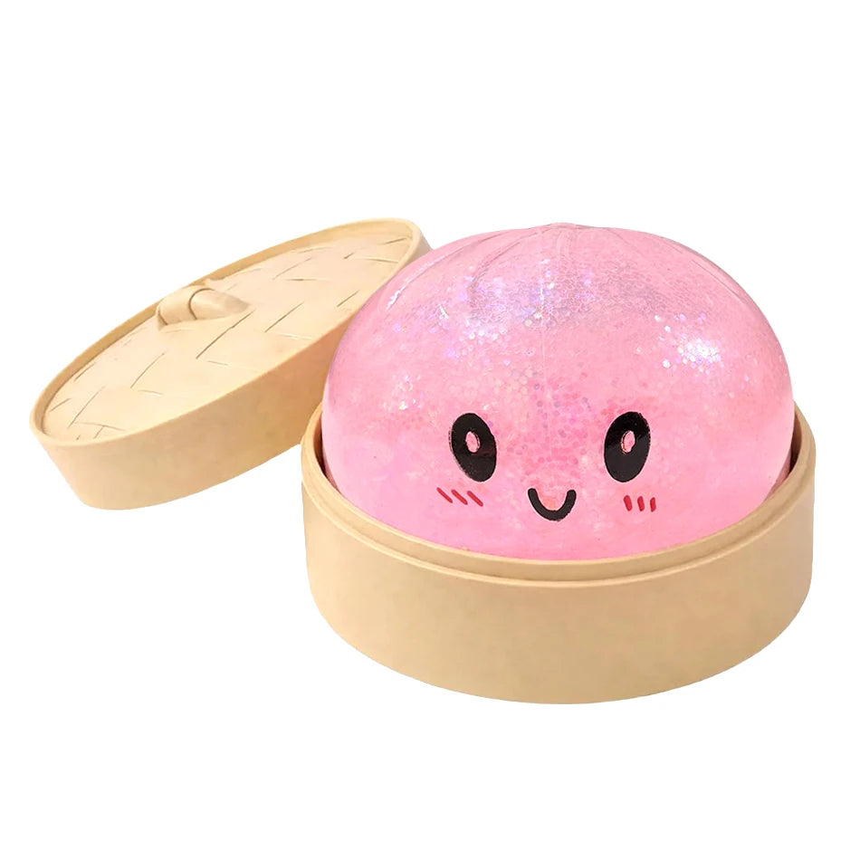 Simulated Soft Dumpling Squishy Stress Ball Funny Squeezing Decompression Ball Squeeze Fidget Gift Creative Birthday Gifts Favor