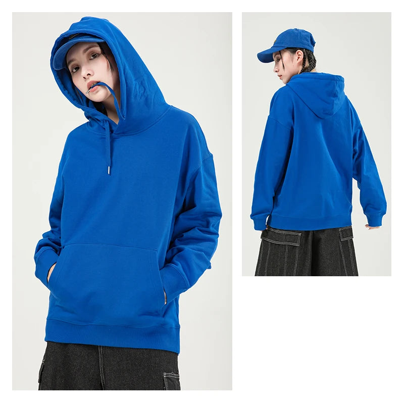 330GSM 100% Cotton Hoodies Men Women DIY Customize Logo Your OWN Design Logo/Picture/Text Customzation Unisex Hooded Sweatshirt