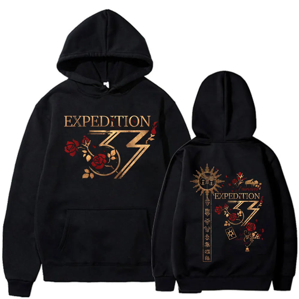 Esquie Game Clair Obscur Expedition 33 Hoodies Men's Clothing Casual Long Sleeves Hooded Sweatshirts Oversized Hoodie Streetwear