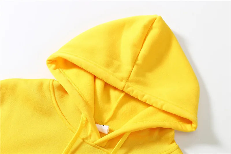 Men's Women's Hoodies Loose Casual Wear Solid Color Hoodies Long Sleeve Hooded Personality Streetwear SweatshirtsCustom Prints