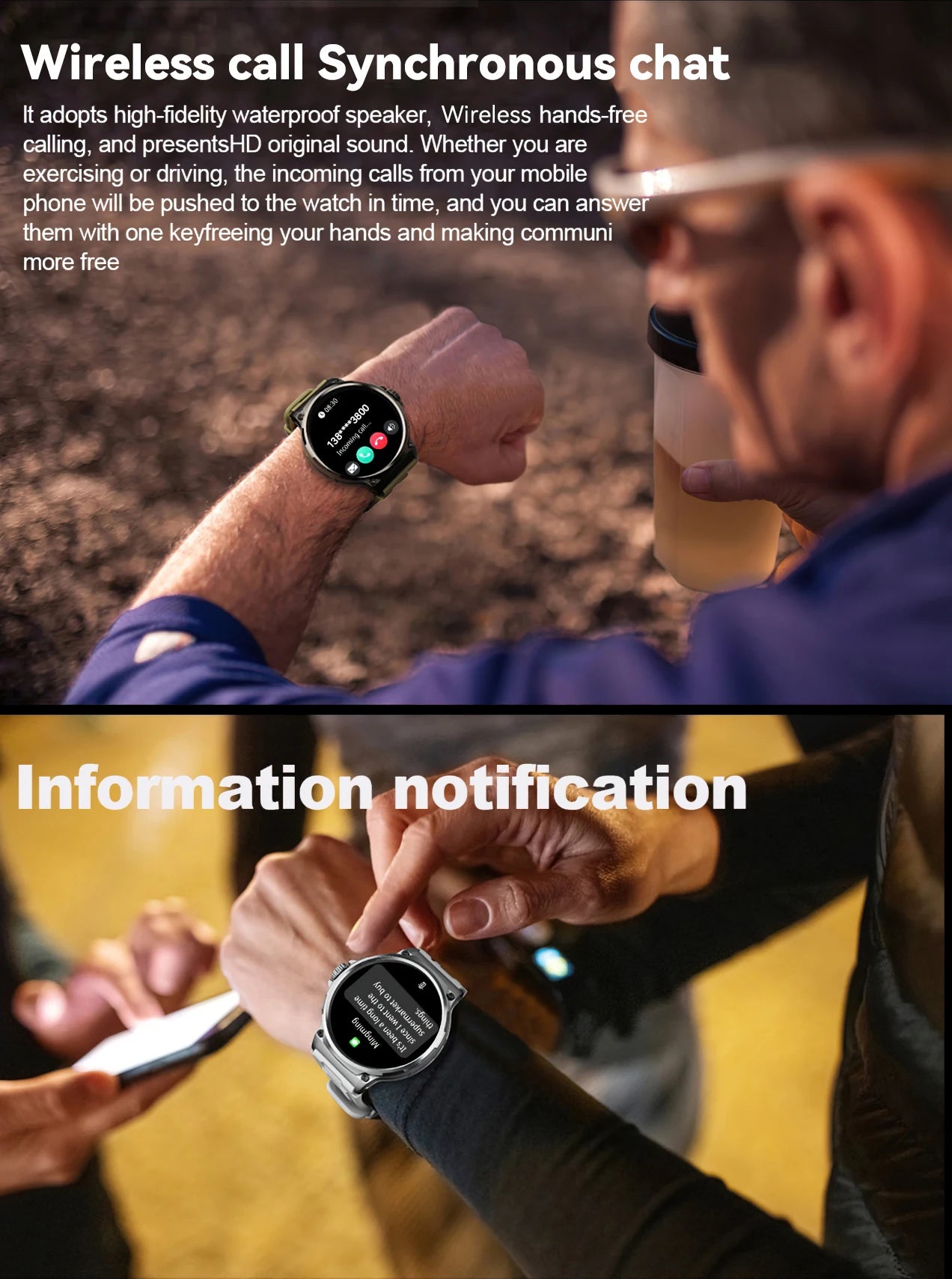 LIGE New 1.85-inch Ultra HD Smartwatch GPS Tracking HD Bluetooth call 710 Mah Large Battery 400+ Dial Smartwatch For IOS Android