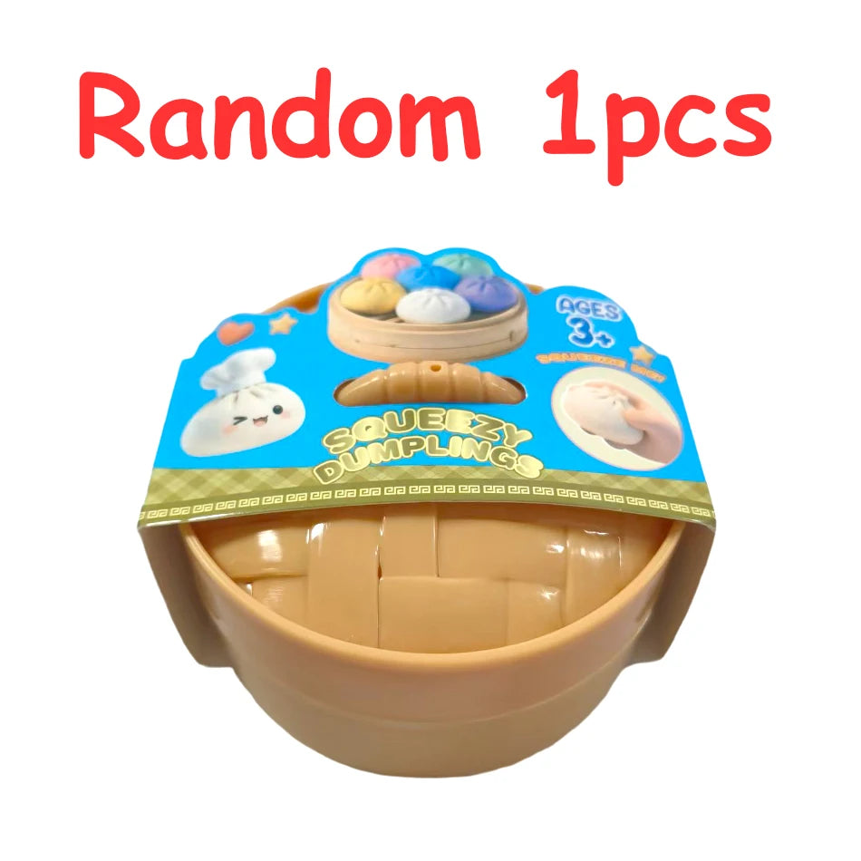 Colorful Simulated Dumpling Squishy Blind box Relaxing Relieve Anxiety Antistress Enhance Happiness Rebound Squeeze Reliever Toy