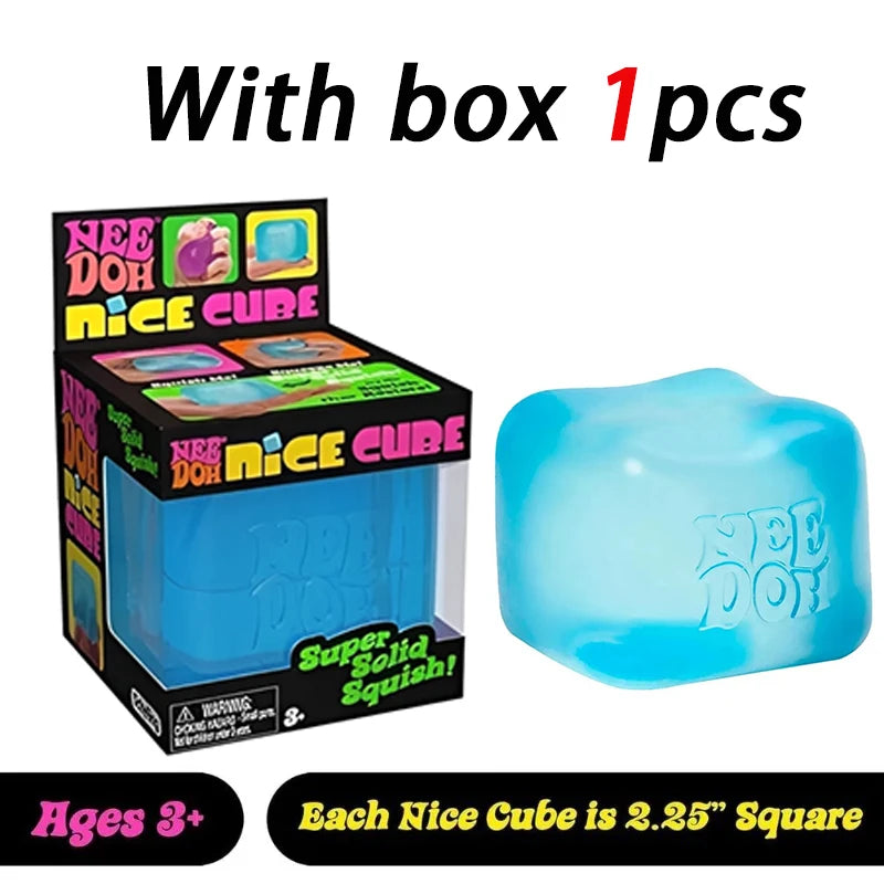 Nee doh Nice Cube, Juguetes Sensoriales Antiestrés, Cubo para Aliviar la Ansiedad