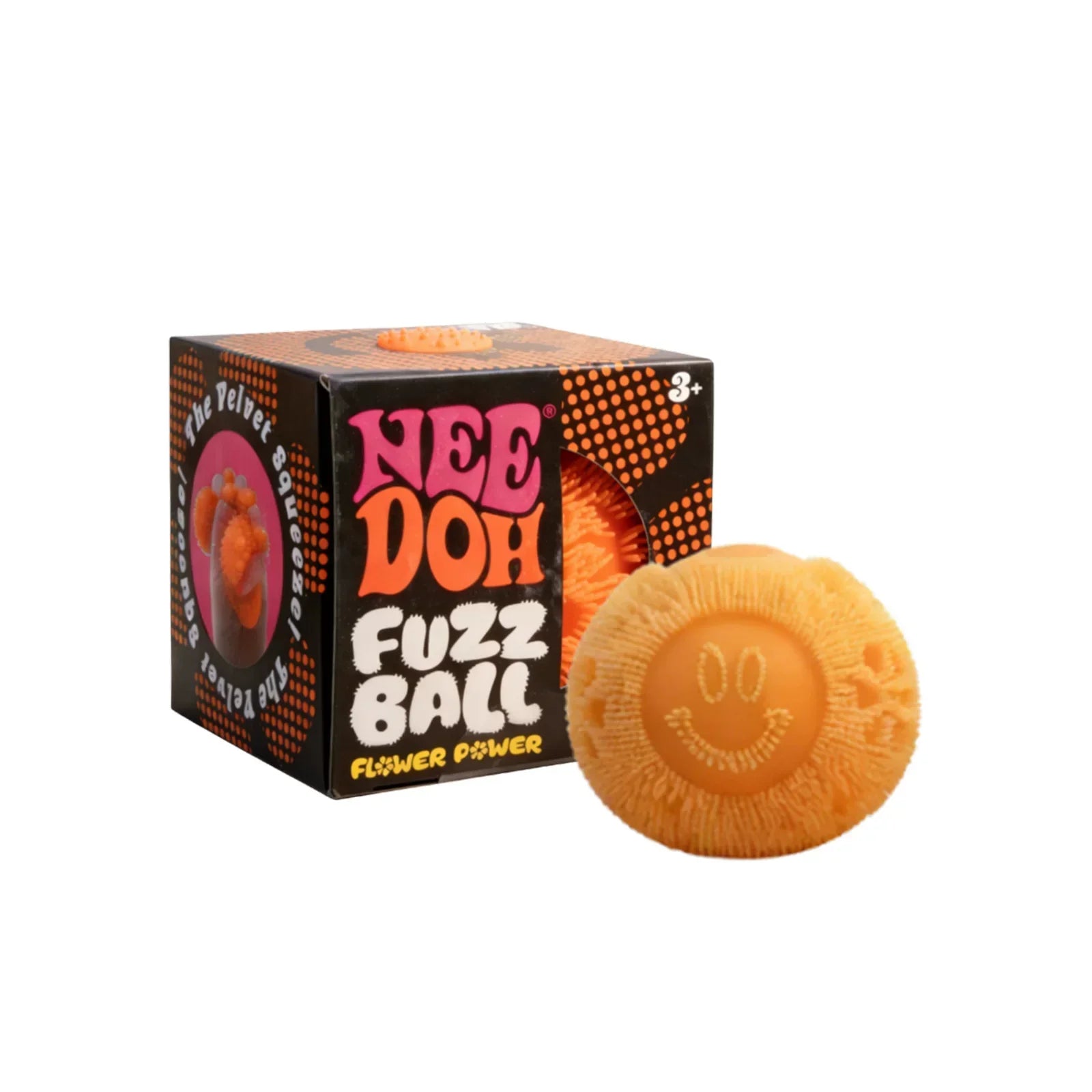 Nee Doh Fuzz Ball Blind Box Cute Smiley Face Flower Shape Soft Non Sticky Stress Relief Squeeze Toy For Office Home Kids Adults