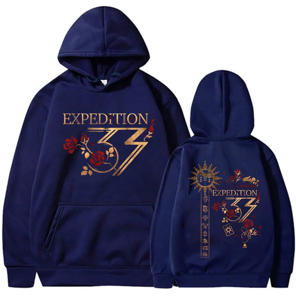 Esquie Game Clair Obscur Expedition 33 Hoodies Men's Clothing Casual Long Sleeves Hooded Sweatshirts Oversized Hoodie Streetwear