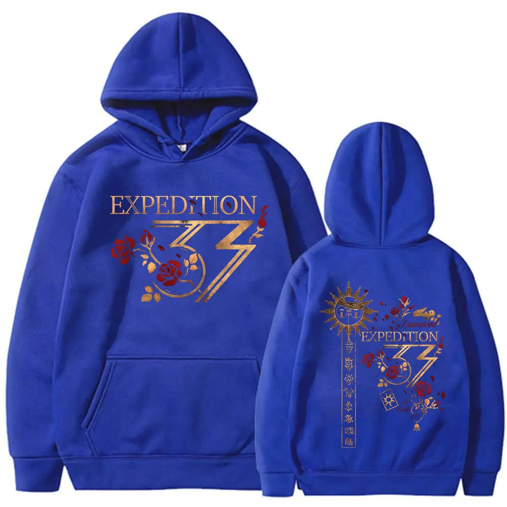 Esquie Game Clair Obscur Expedition 33 Hoodies Men's Clothing Casual Long Sleeves Hooded Sweatshirts Oversized Hoodie Streetwear