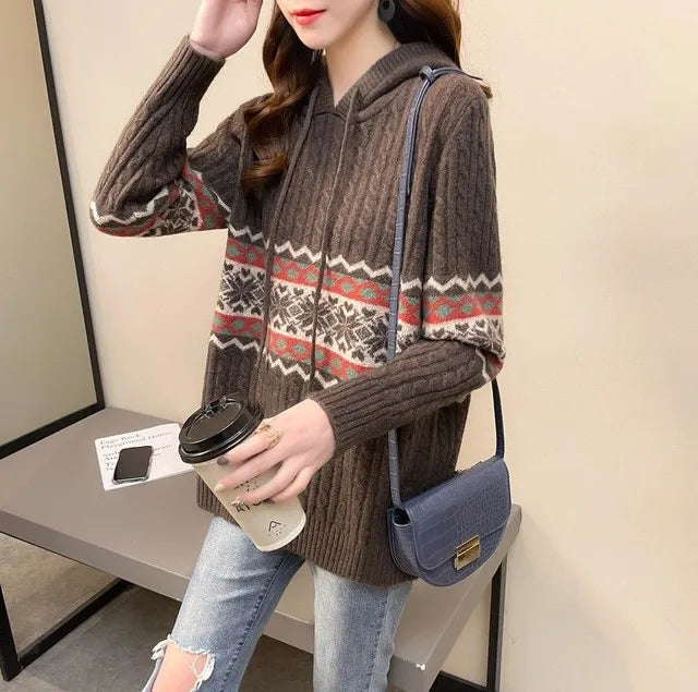 Hoodies Sweatshirt For Women Baggy Sweater Long Sleeve Korean Fashion High Quality Coat Emo Loose Ethnic Style Woman Hooded Tops