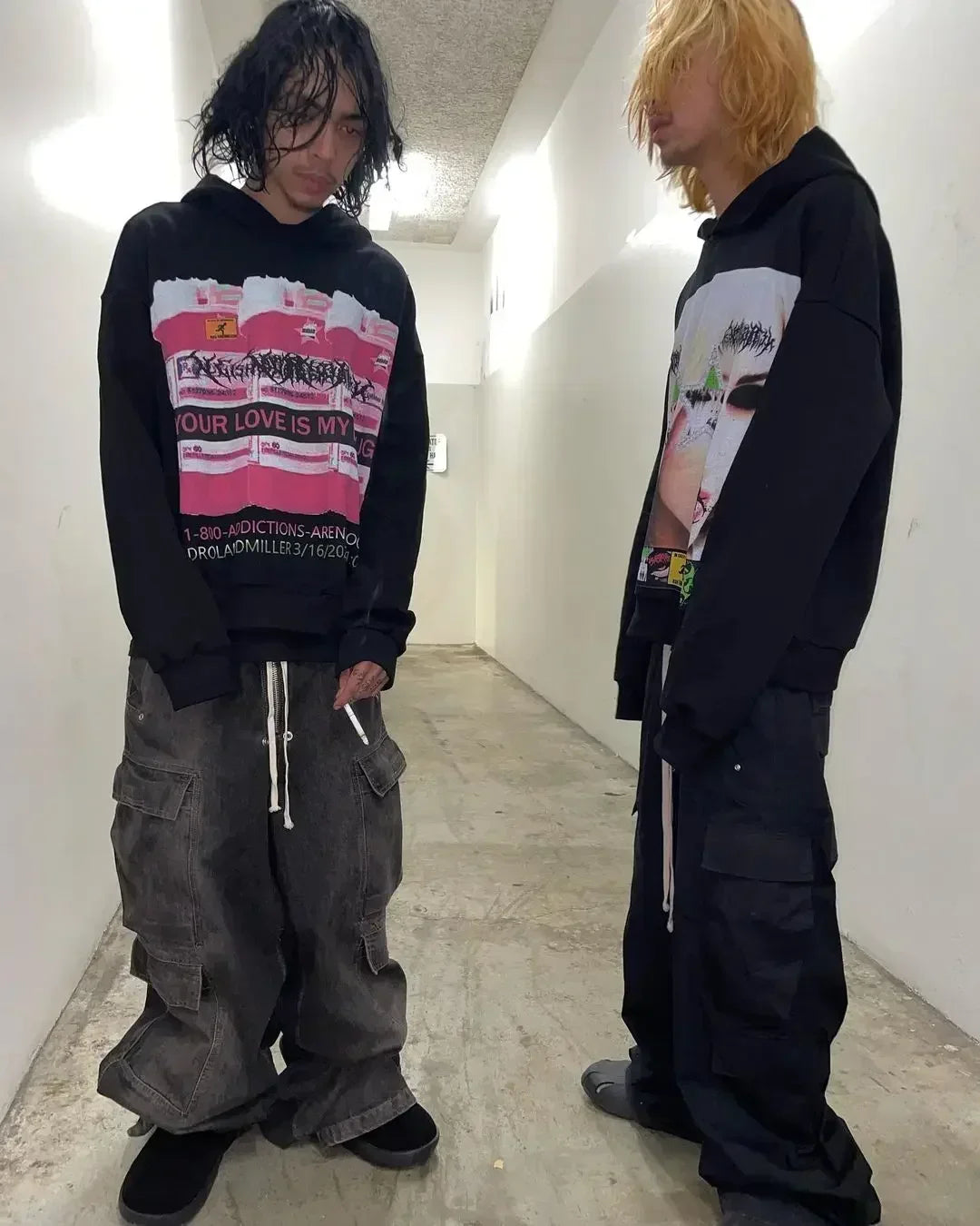 Harajuku Hoodies Women Goth Streetwear Tops Gothic Grunge Couples Sweatshirt Drolandmiller Oversized Hoodie Y2k Clothes