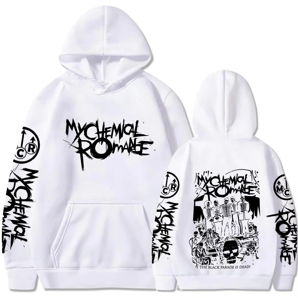 My Chemical Romance Rock Band Hoodies Black Parade Punk Emo Hooded Sweatshirt Men Women Fashion Vintage Gothic Hip Hop Pullovers