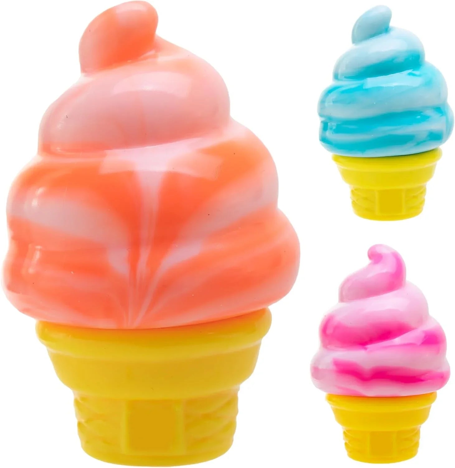 New Nee-doh Nice Cream Cone Colorful Ice Cream Shaped Sensory Stress Reliever Fidget Tool for Anxiety & Focus for Adults & Kids