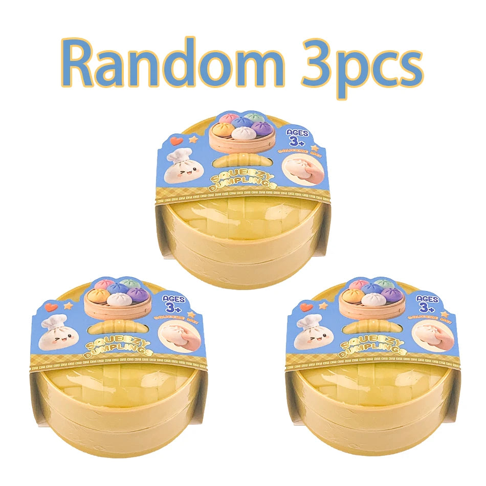 High-quality Colorful Dumpling Squishes Stress Balls Fidget Sensory Toys Antistress Reusable Rebound Squeeze Reliever Toy
