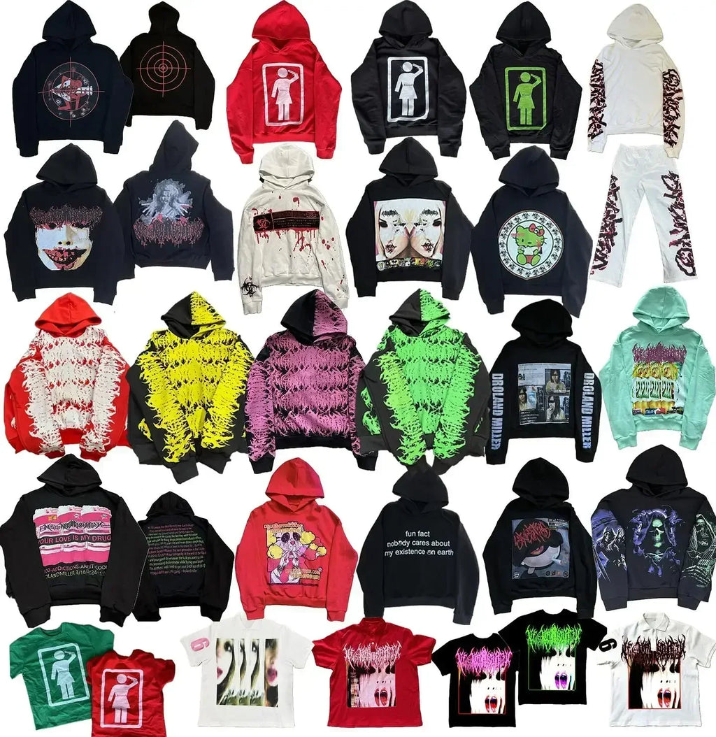 Harajuku Hoodies Women Goth Streetwear Tops Gothic Grunge Couples Sweatshirt Drolandmiller Oversized Hoodie Y2k Clothes