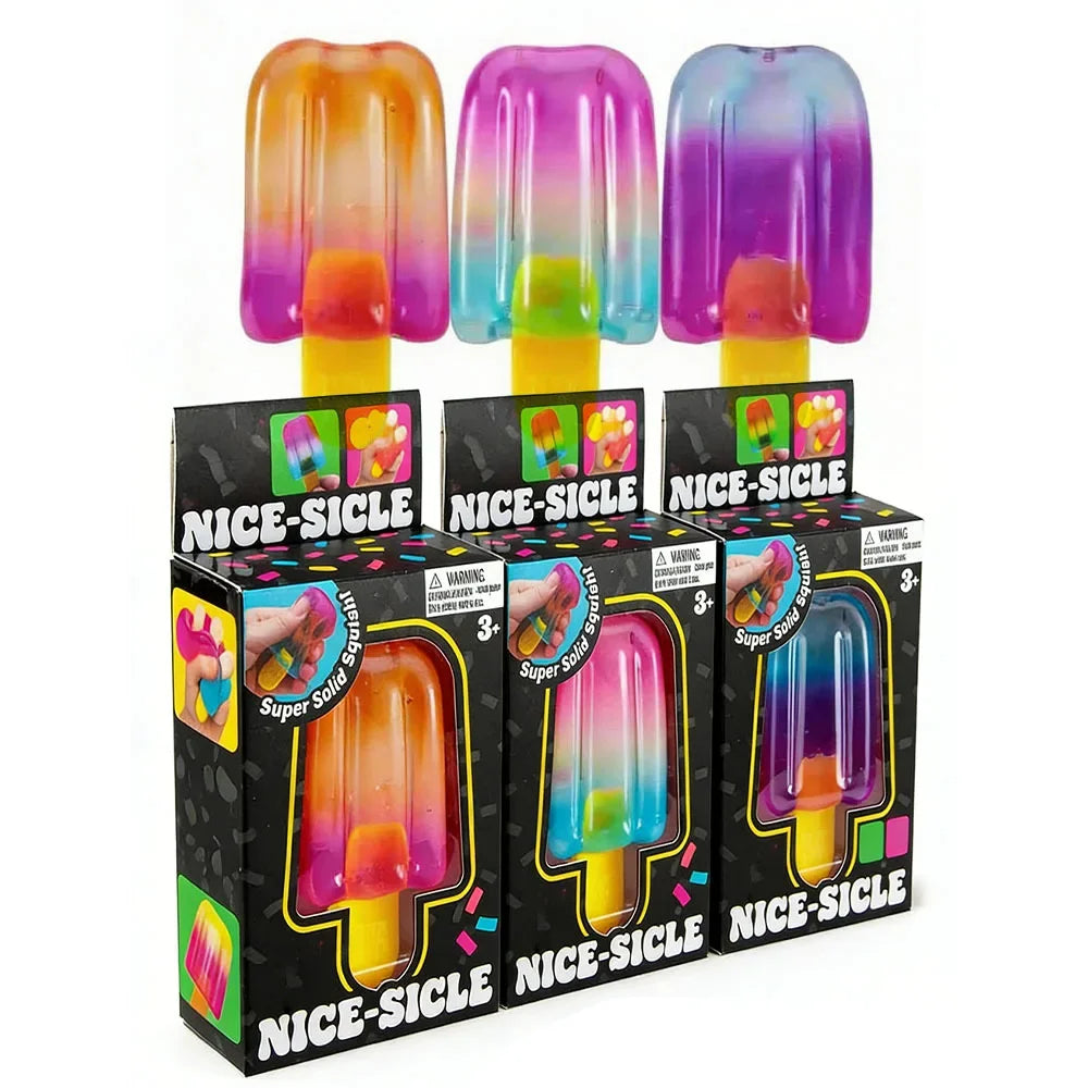 Nee-doh Nice Cream Cone Colorful Ice Cream Shaped Sensory Stress Reliever Fidget Tool for Anxiety & Focus for Adults & Kids