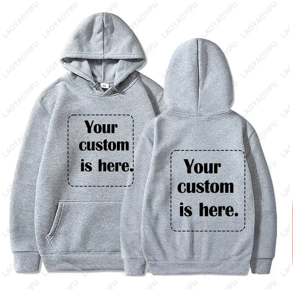 2024 New Custom Hoodie Diy Text Couple Friends Family Design Image Print Clothing Sports Autumn Leisure Harajuku Hoodies