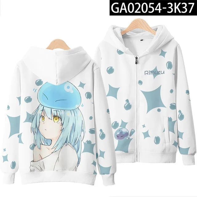 Anime Rimuru Tempest Hooded Hoodies Men Women Long Sleeve Sweatshirt Streetwear Clothes Cosplay Costume