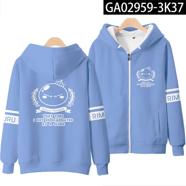 Anime Rimuru Tempest Hooded Hoodies Men Women Long Sleeve Sweatshirt Streetwear Clothes Cosplay Costume