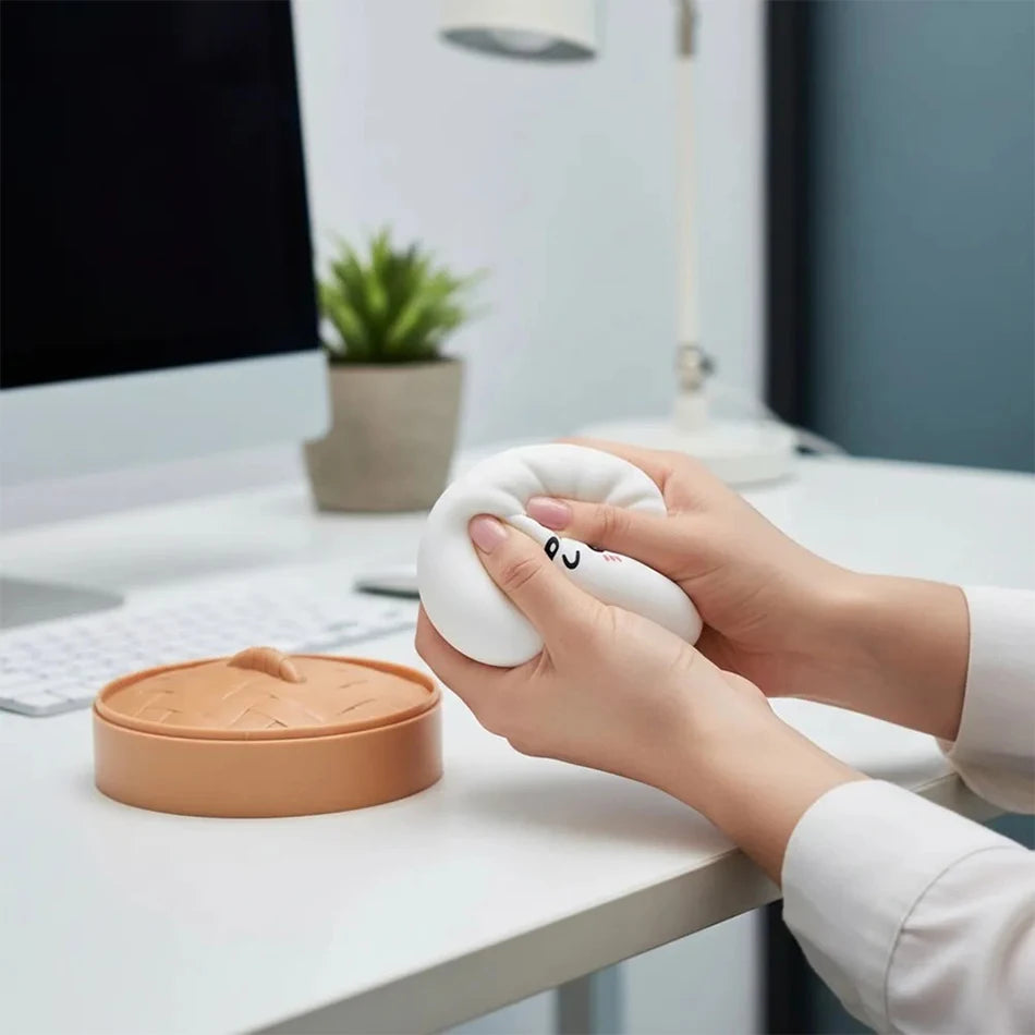 High-quality Soft Dumpling Squishy: Transparent Colorful Squeeze Toy, ASMR Stress Relief Ball, Sensory Fidget Toy For People